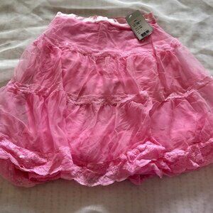 Flowers by Zoe Girls Pink Lace Skirt